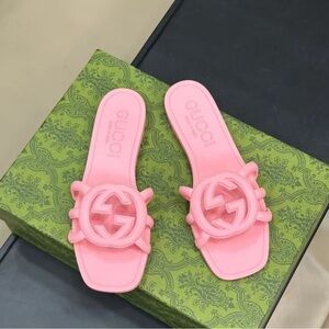 Gucci Pink Heeled Boots